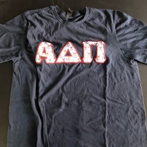 Alpha Delta Pi (ADPi) embroidered letter shirt